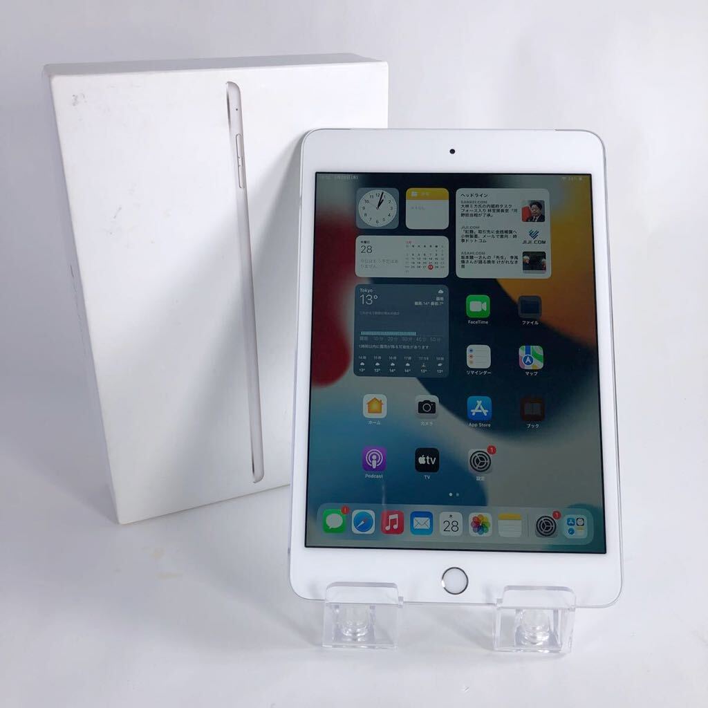 【1839】☆Bランク☆Apple☆iPad mini4 Wi-Fi+cellular 16GB☆シルバー☆利用制限○☆SIMフリー_画像1