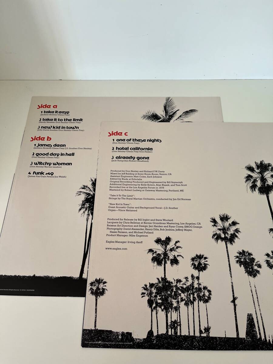 【2LP】【2021 GER.盤】【HOTEL CALIFORNIA 発売直前LIVE】【名盤】EAGLES / LIVE AT THE FORUM '76 の画像4