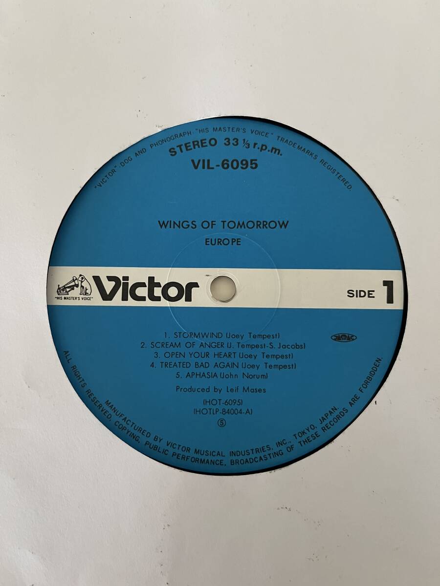 【LP】【'84 帯付国内初回盤】【名盤】EUROPE (ヨーロッパ) / WINGS OF TOMORROW (明日への翼)_画像6