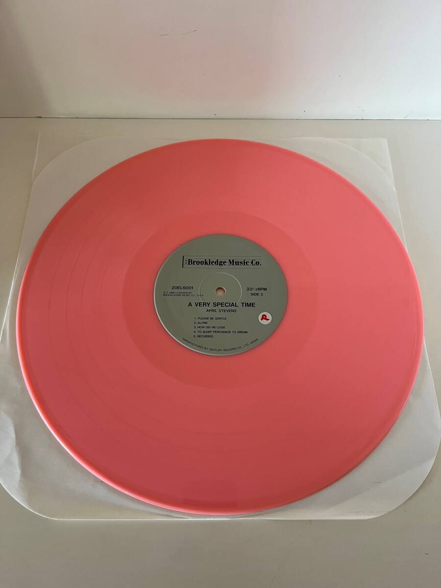 【LP】【'89 帯付国内初回盤】【PINK VINYL】APRIL STEVENS / A VERY SPECIAL TIME_画像6