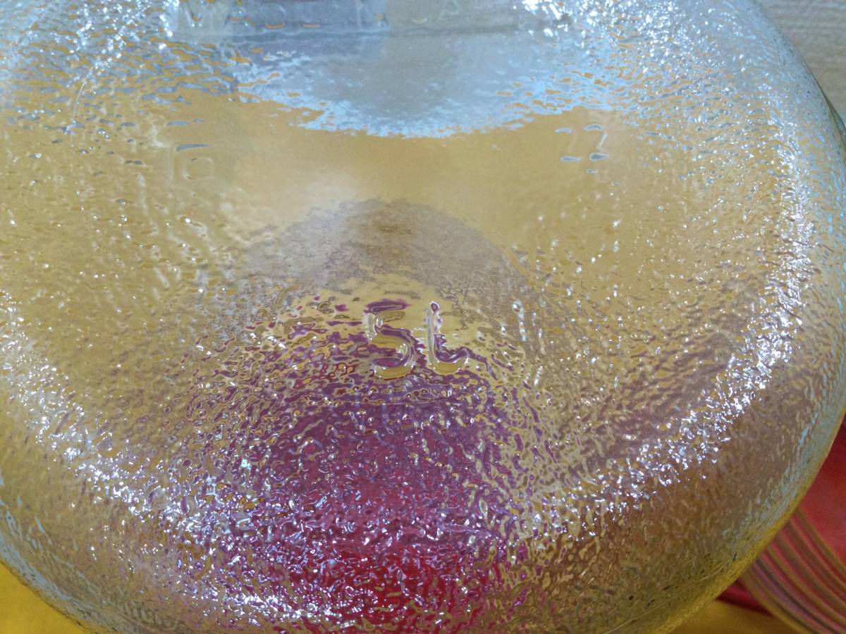 新品未使用 アデリア ADERIA 硝子 果実酒瓶 5L A型7号 2点 ガラス製 梅酒瓶 貯蔵びん 漬物 保存 容器 長期保管の画像7