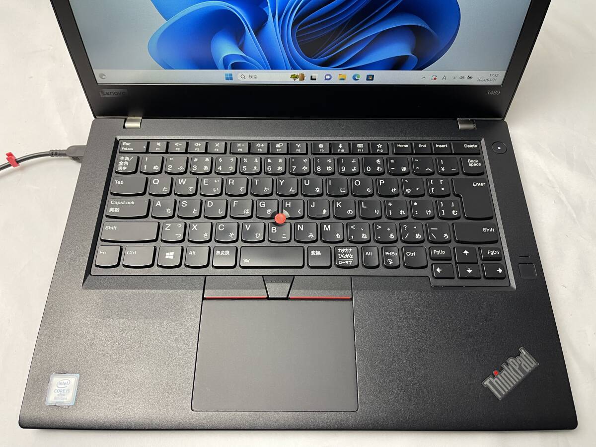 レノボ Lenovo ThinkPad T480［Intel Core i5-8350U @ 1.70GHz/メモリ8GB/SSD256GB/14型］20L6S6L60N ノートパソコン【ジャンク】708_画像2