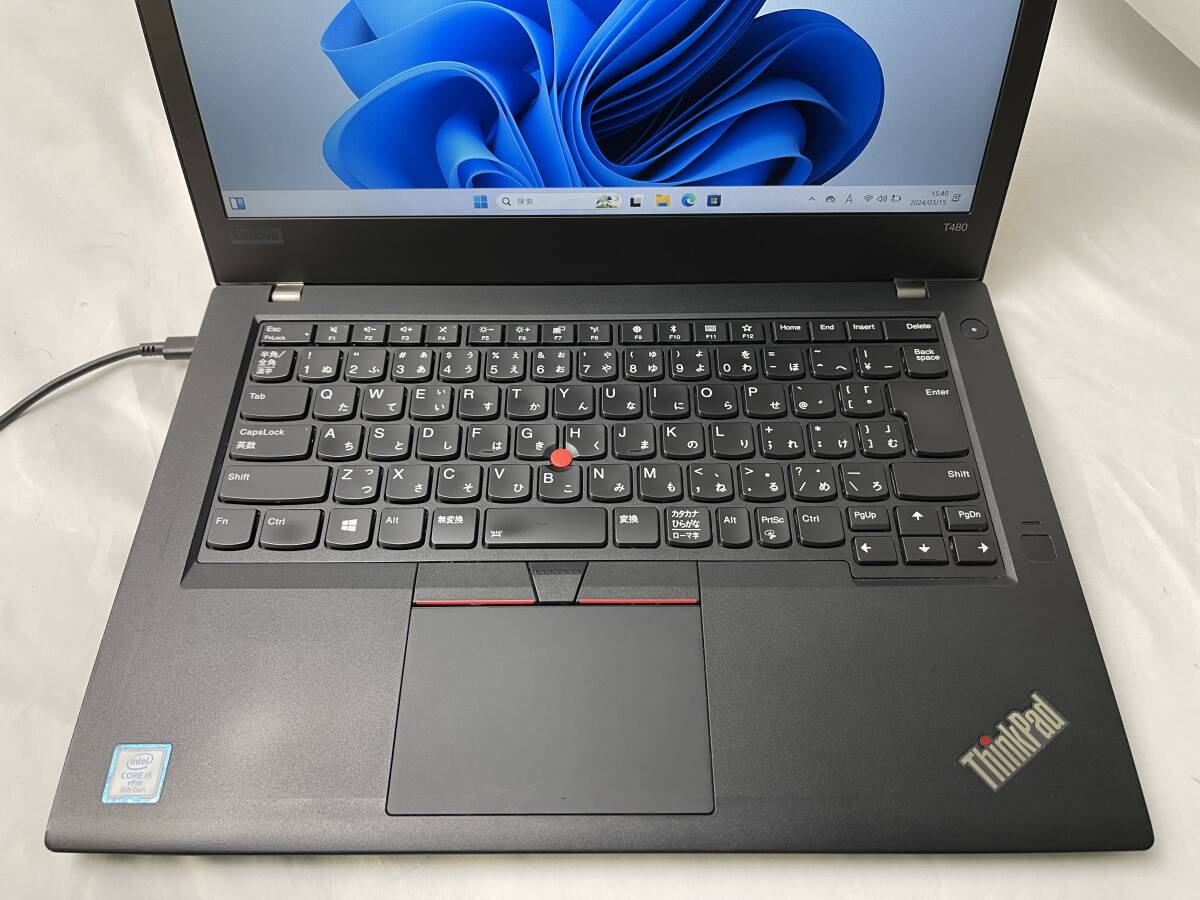 レノボ Lenovo ThinkPad T480［Intel Core i5-8350U @ 1.70GHz/メモリ8GB/SSD256GB/14型］20L6S6L60N ノートパソコン【ジャンク】688_画像2