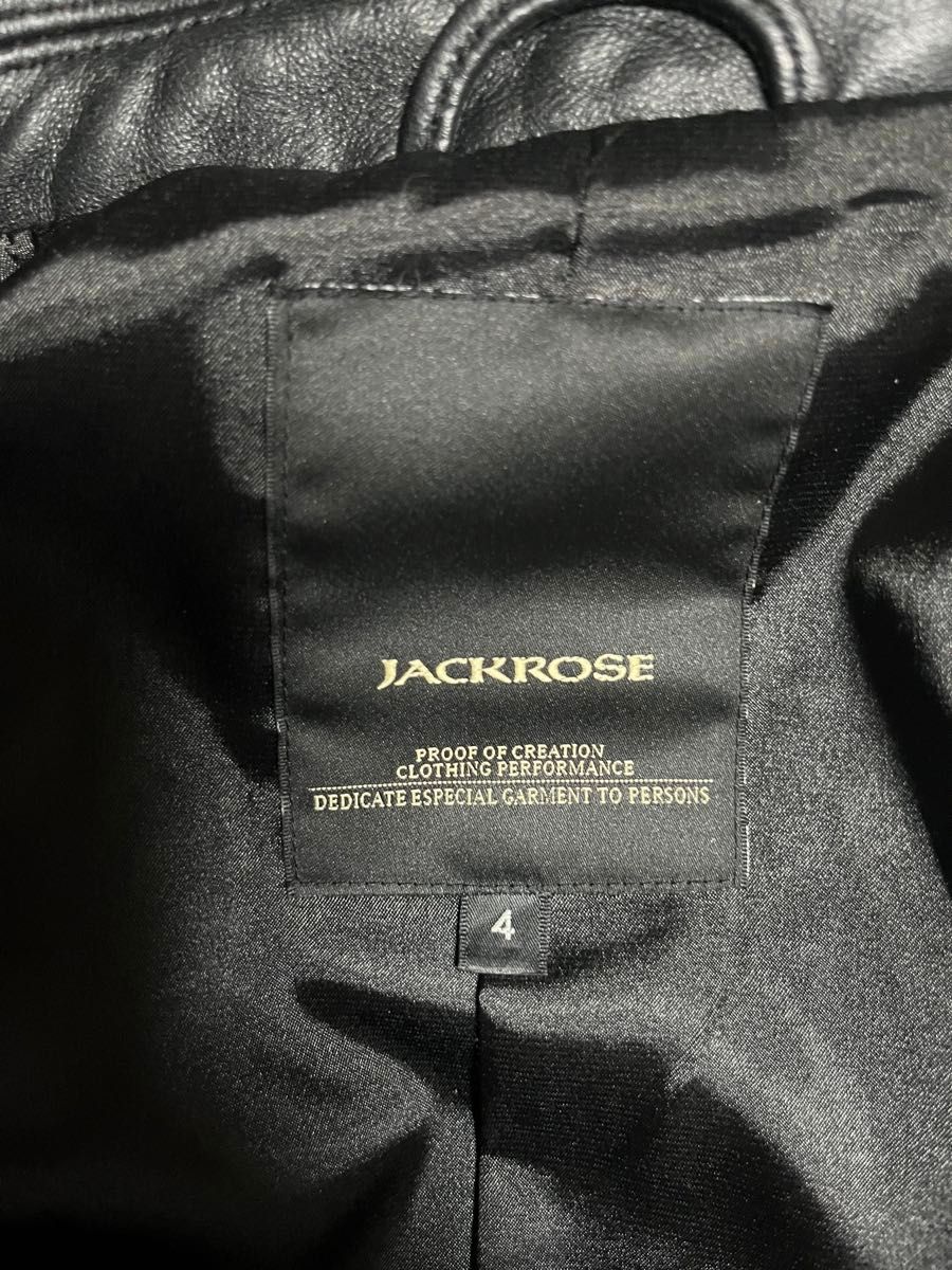 JACKROSE メンズ レザーハンティングジャケット    ジャックローズ 4 黒 羊革