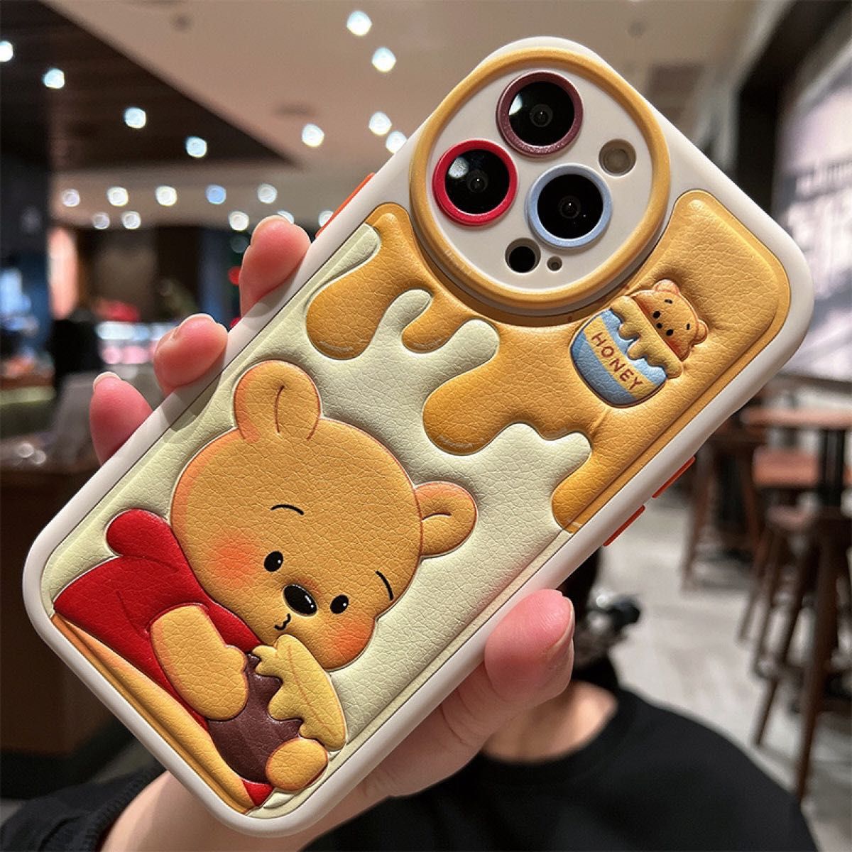 POOH プーさんと蜜　ディズニー　iPhone15用ケース　iPhone14用ケース　iPhone13用ケース　黄ばみにくい