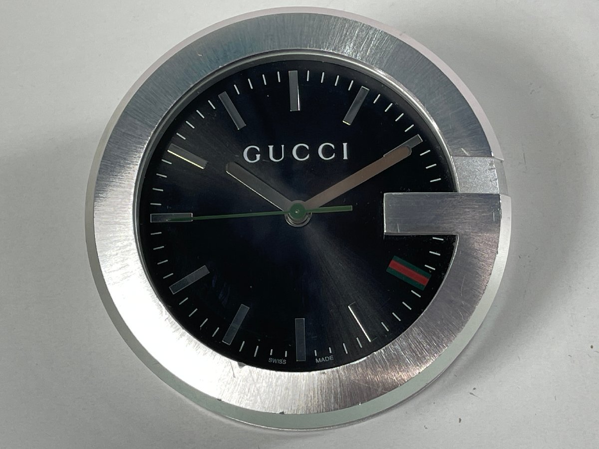 GUCCI グッチ 210 テーブルクロック 置き時計 Gラウンド (5) 【現状品】_画像1