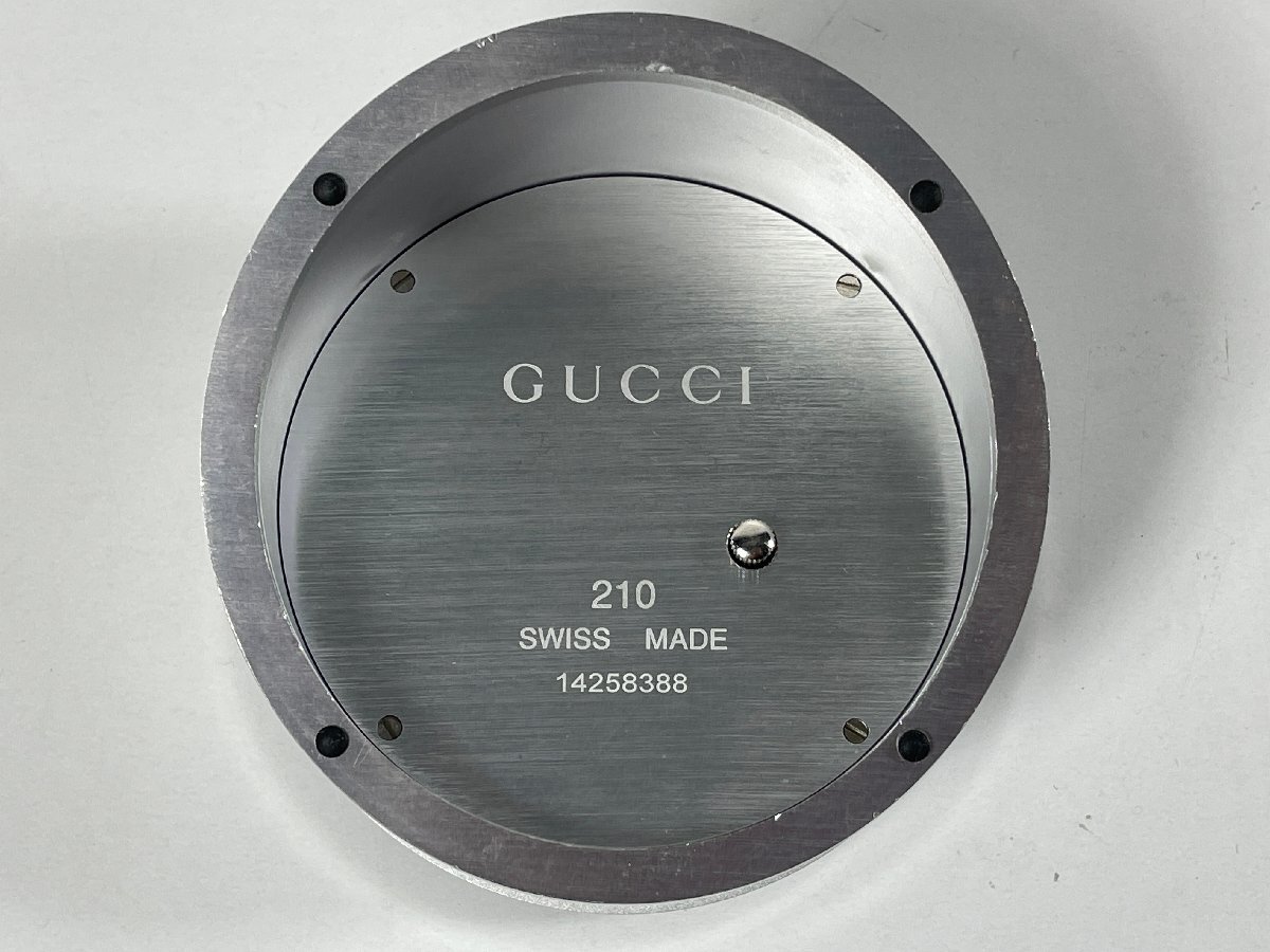 GUCCI グッチ 210 テーブルクロック 置き時計 Gラウンド (5) 【現状品】_画像7