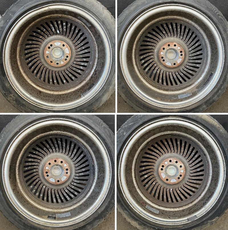 CARVING HEAD 40 17インチ 7J pcd114.3 4穴 5穴 215/45ZR17 アルミホイール カービング 【現状品】の画像7