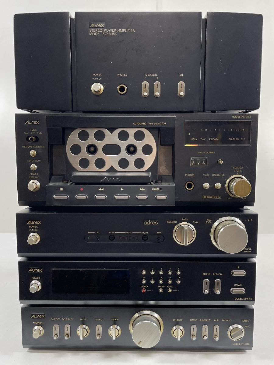 Aurex SC-M15k SY-C15k AD-15k ST-F15k PC-D15k system player mini component microcomponent audio set origin box attaching [ present condition goods ]