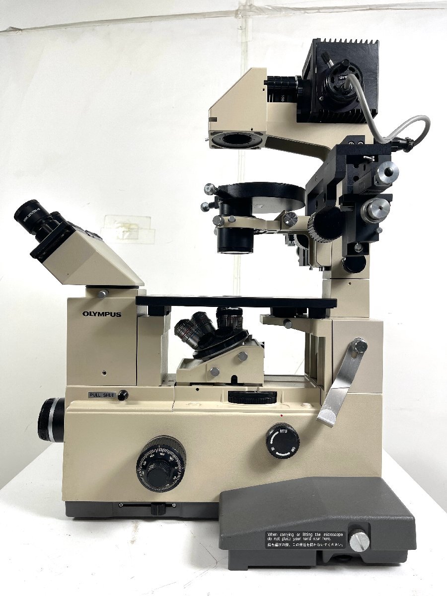 OLYMPUS IMT-2 handstand type fluorescence phase difference microscope micro manipyu letter - lamp house against thing lens 4 pcs set Olympus [ present condition goods ]