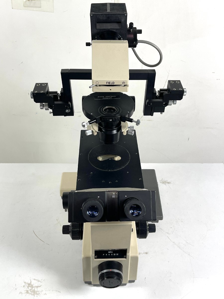 OLYMPUS IMT-2 handstand type fluorescence phase difference microscope micro manipyu letter - lamp house against thing lens 4 pcs set Olympus [ present condition goods ]