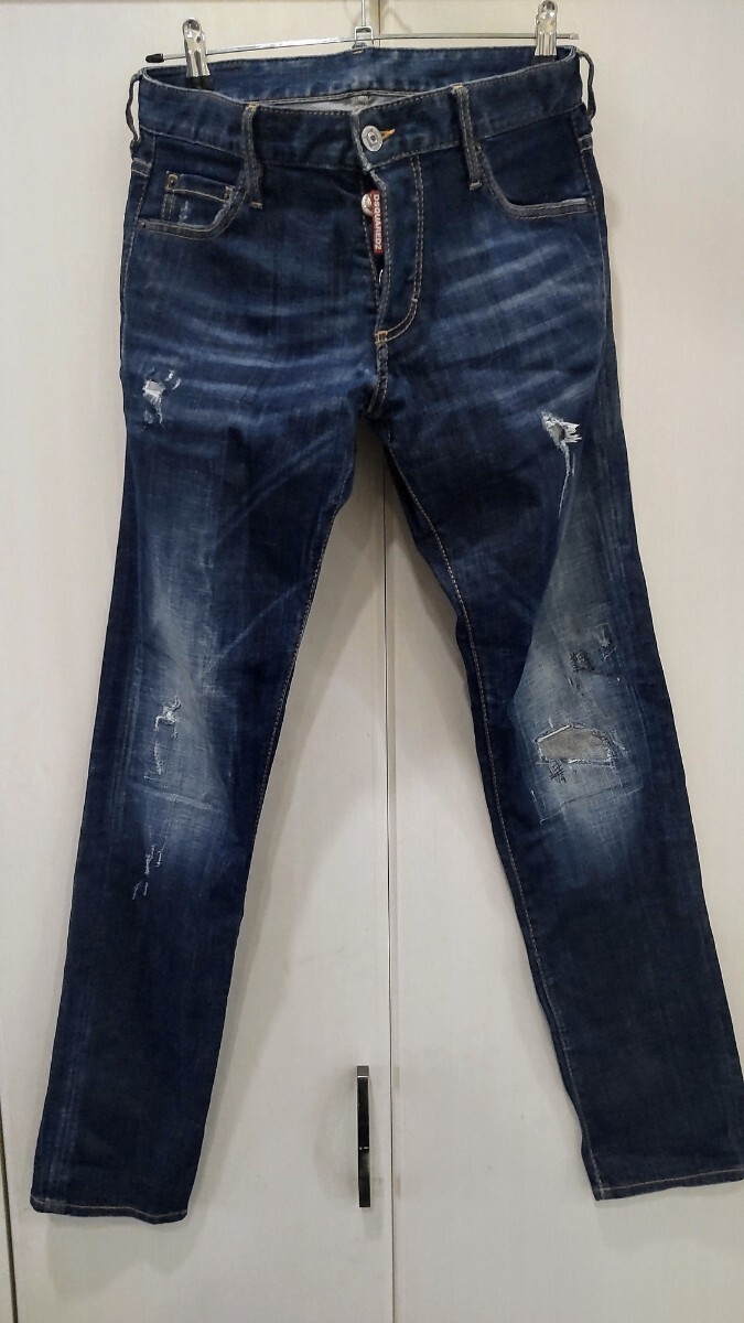 訳あり　DSQUARED2 　デースクエアード　　SLIM JEAN　48　S71LB0173 スタッフインターナショナル国内正規品　　　　　　ジーンズ