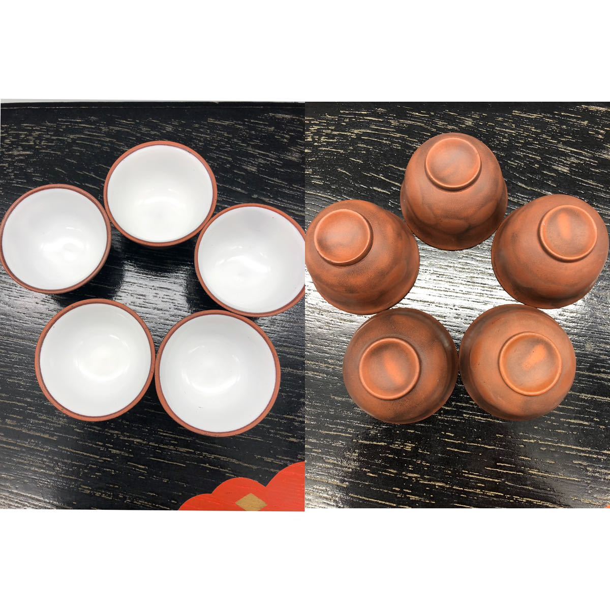 T02099 朱泥 急須 皿 中国 茶器セット 煎茶道具_画像7