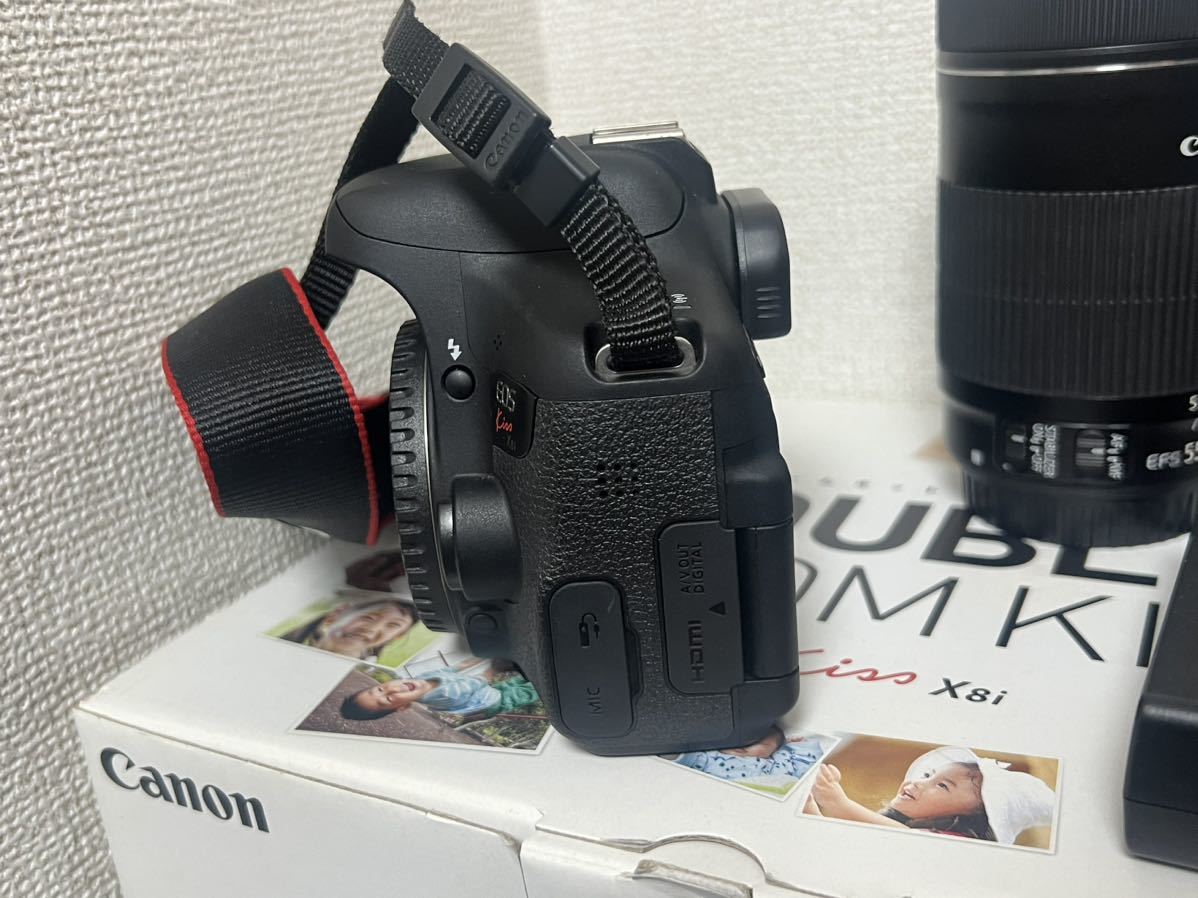 Canon キャノン EOS Kiss X8i EF-S 18-55mm 1:3.5-5.6 55-250mm 1:4-5.6 24mm 1:2.8 一眼レフ デジタルカメラ 動作確認済み_画像6