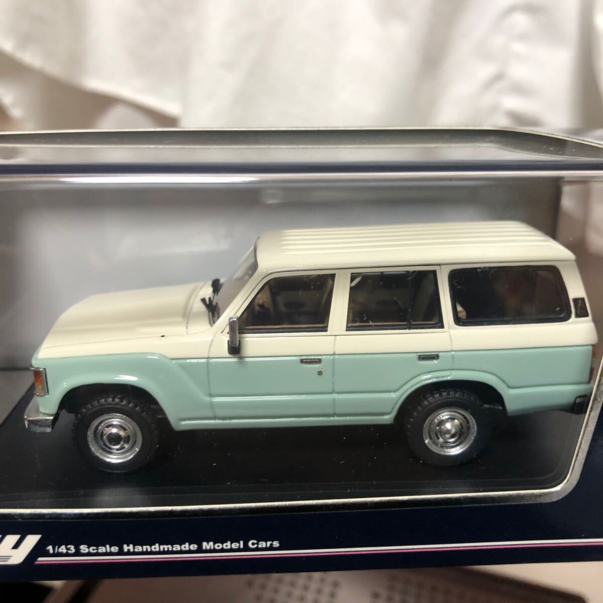 594 未開封 1/43 TOYOTA LAND CRUISER 60 ハイストーリー トヨタ ランドクルーザー ランクル 60　ミニカー グリーン 2トーン FLEX 丸目_画像6