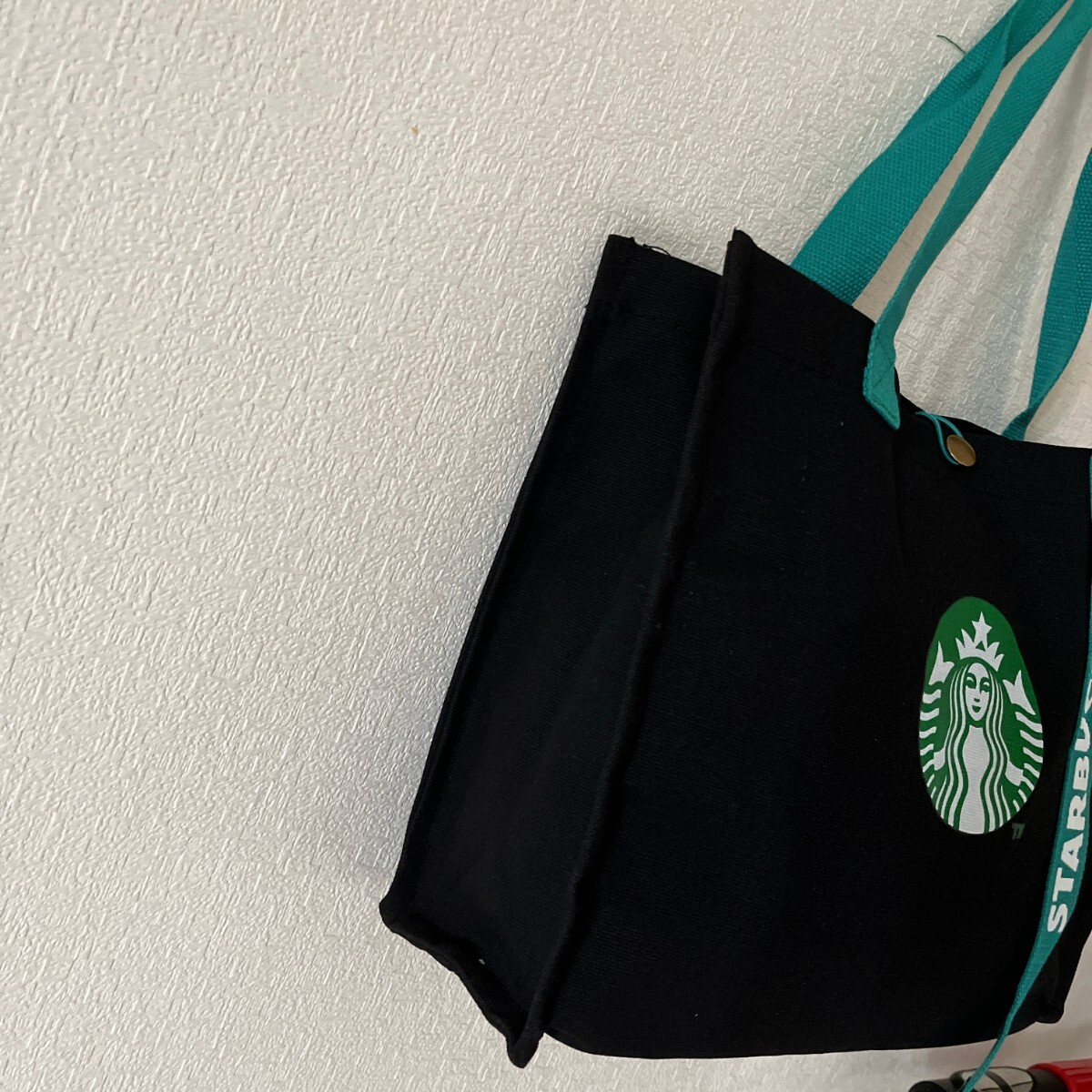  Starbucks start ba tote bag eko back big black black new goods ribbon men's lady's Logo abroad limitation starbucks