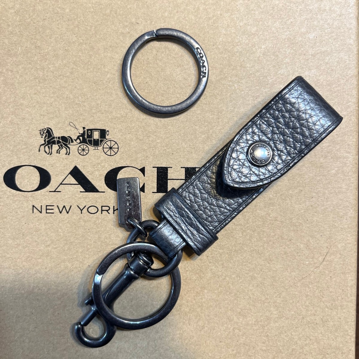 コーチ COACH 小物 キーホルダー レザー バレット シグネチャー メンズ プレゼント ブランド キーリング チャーム アクセサリー 新品 正規_画像5