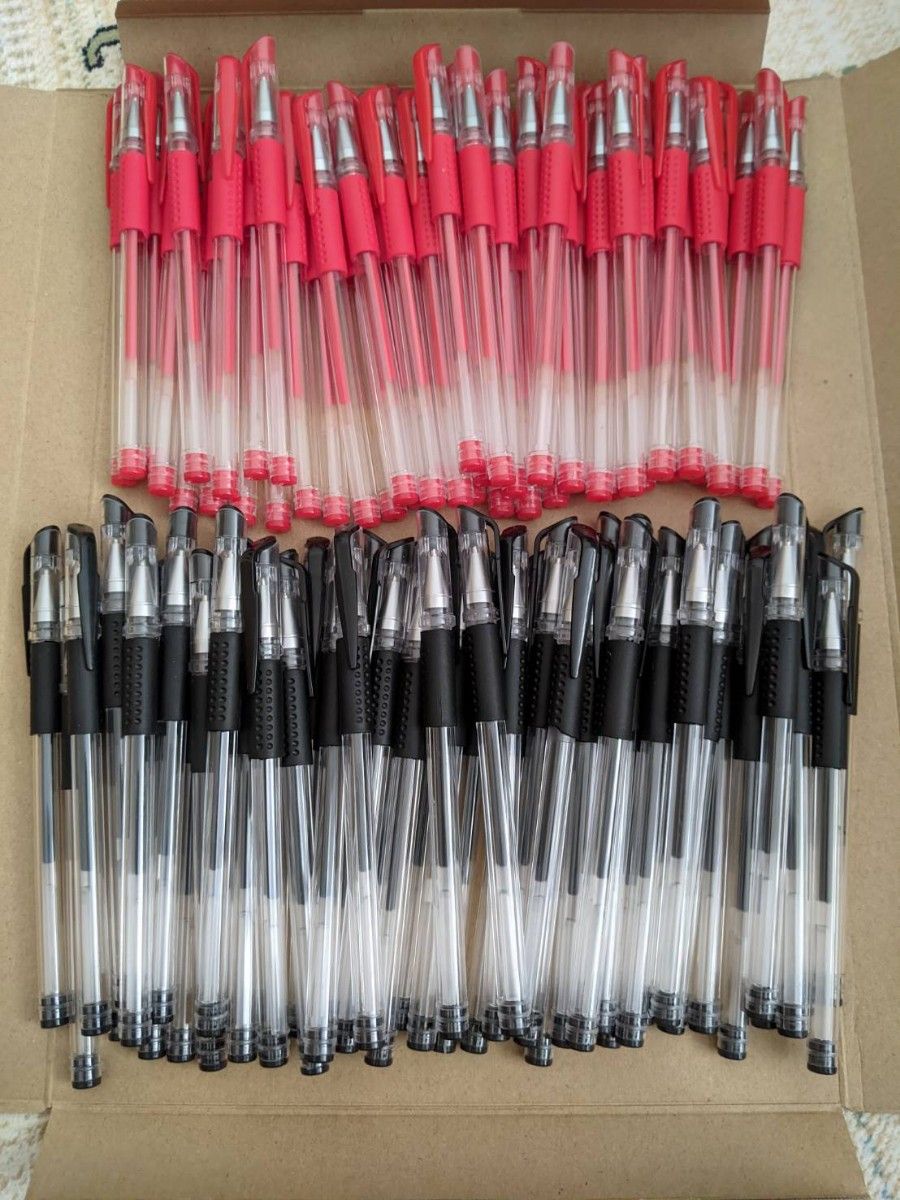 ボールペン まとめ売り 黒ペン 赤ペン 筆記用具 文房具 勉強 イラスト 丸つけ 大量