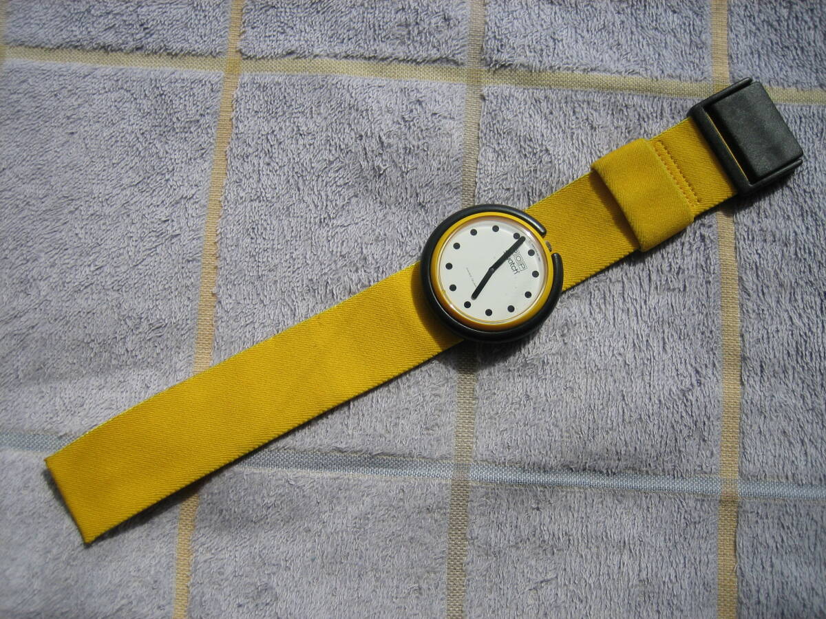 アンティークウォッチ スウォッチPOPの時計2本まとめて 腕時計＋懐中時計 中古品 swatch 約30年前の品ですの画像4