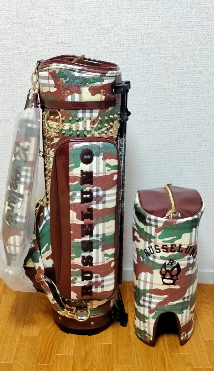 新品 ラッセルノ Russeluno スタッズ 迷彩柄 ゴルフ スタンド式 新品 ラッセルノ Russeluno スタッズ 迷彩柄 ゴルフ スタンド式