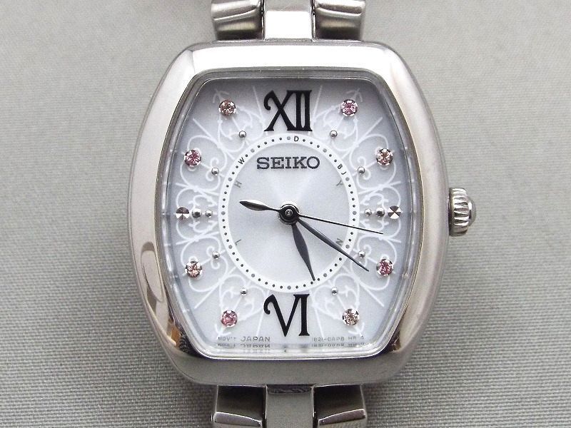 良品! SEIKO/セイコー ティセ 電波ソーラー レディース腕時計 1B21-0AH0 【W223y1】_画像2