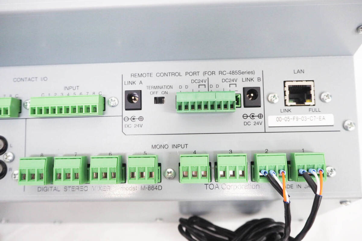TOA★M-864D デジタルステレオミキサー 正規コネクタ付き M864D マウントラック 音響機器 PA機器 _画像8