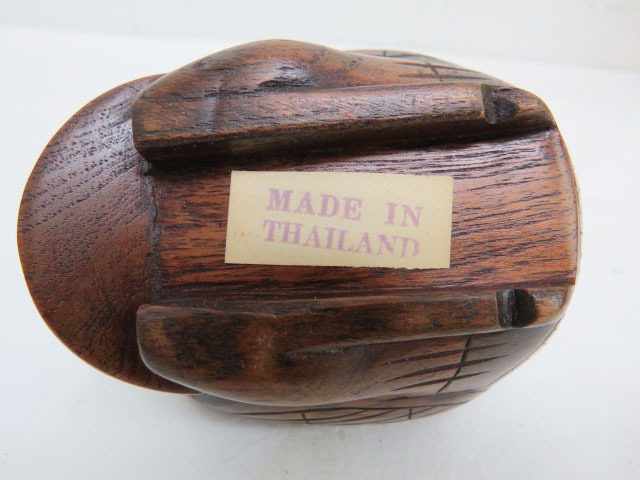 MADE IN THAILAND 木彫りの鳥　３羽　置物　小物入れ　ハンドメイド　ユーズド品_画像6