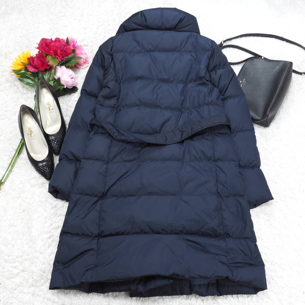 G6887*SHIPS Ships *A line * down coat * down jacket * navy blue navy *36* carefuly selected goods 