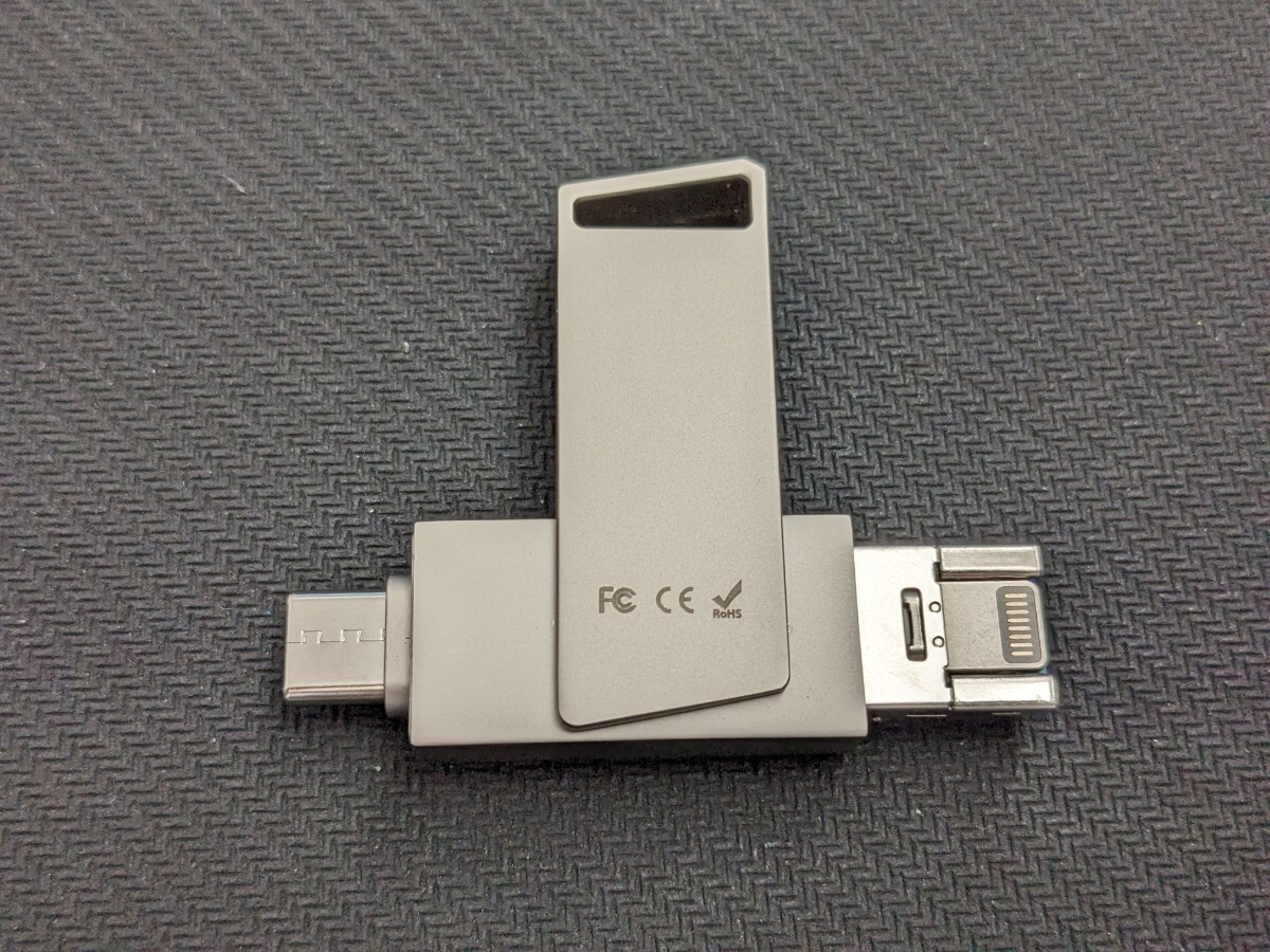 0603u0930　Qingcess USBメモリ 128GB 4in1 USB3.0＆Type-C & microUSB & Lightning_画像4