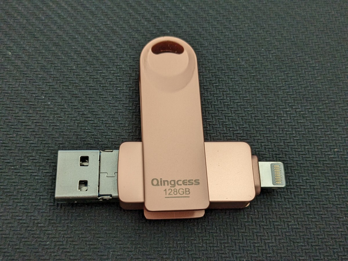 0603u0931　Qingcess USBメモリ 128GB 4in1 USB3.0＆Type-C & microUSB & Lightning