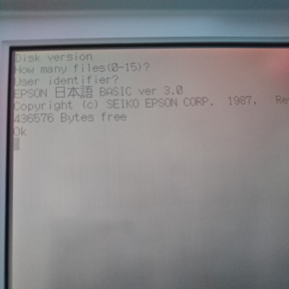 EPSON 日本語 Disk BASIC 3.0