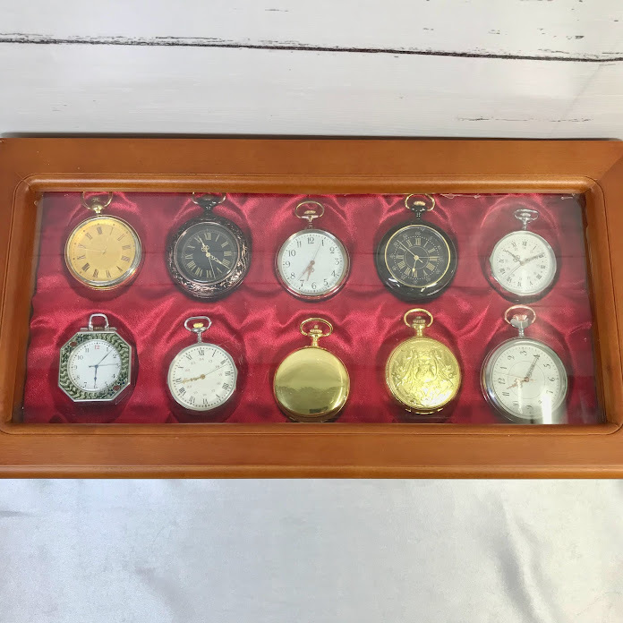 Hachette/asheto.. old. clock ... pocket watch collection immovable pocket watch 30 piece special case three step tree box quarts QZ Junk clock ①