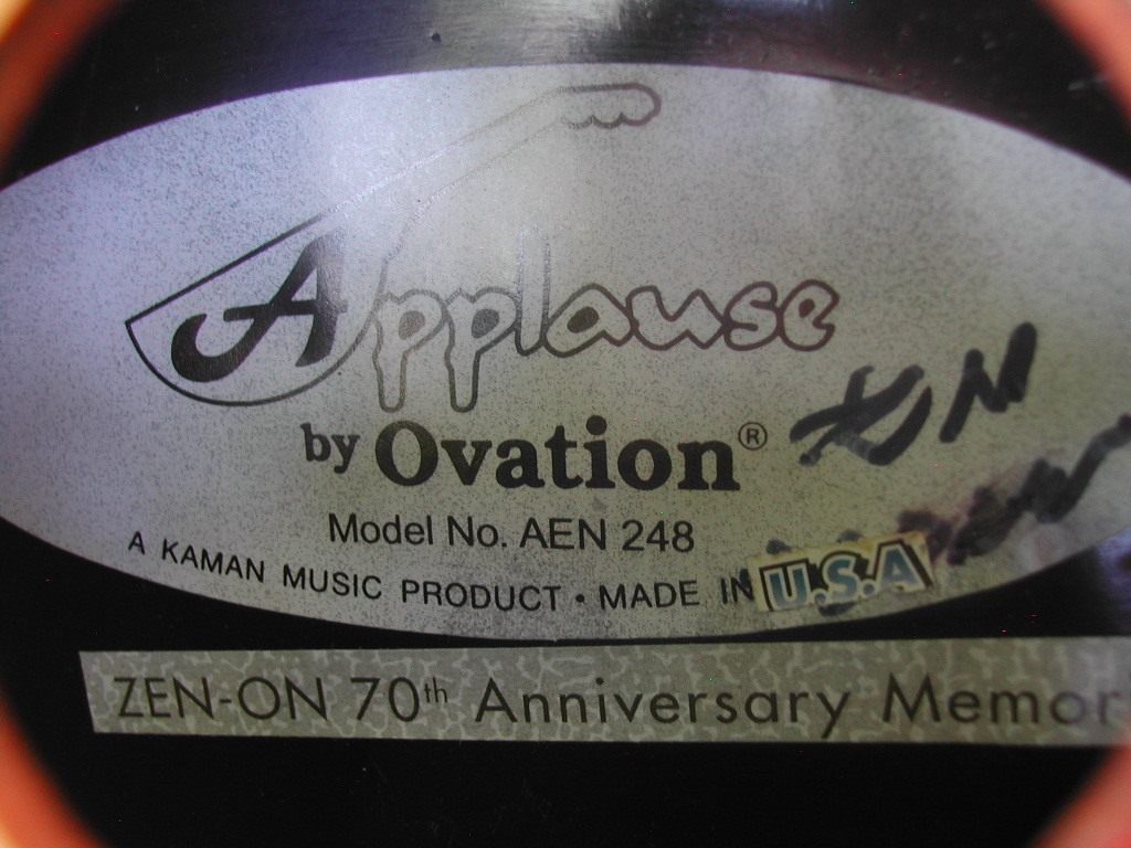 ☆∮◆Ovation Applause AEN248 (ZEN-ON 70th Anniversary Memorial Model) Shallow Body 未使用品 オベーション◆∮☆_画像2