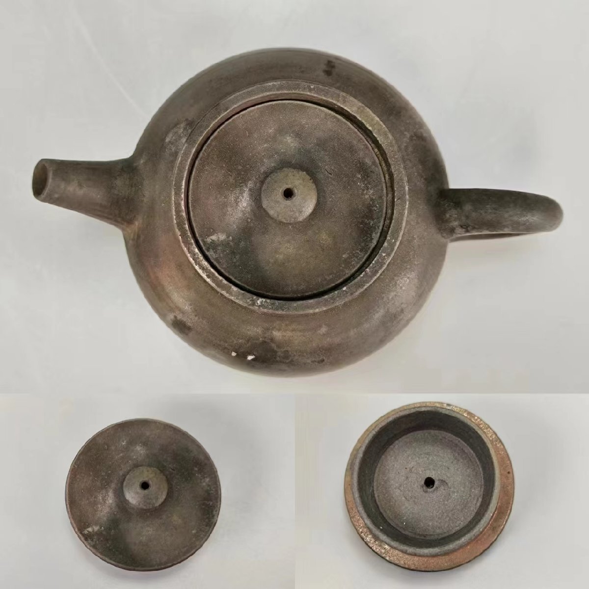 F0612E2 defect wave .. work Bizen tea note tea utensils . tea utensils kiln change after hand small teapot tea utensils 