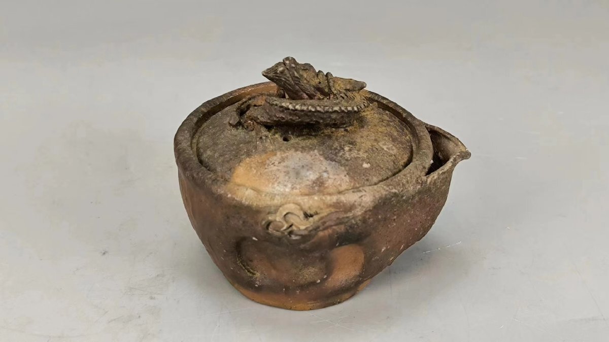 F0475AZZ now Izumi . light work Bizen hand structure . bin dragon .. writing . ear kiln change tea utensils . tea utensils . bin foam bin earthenware teapot tea note tea utensils 