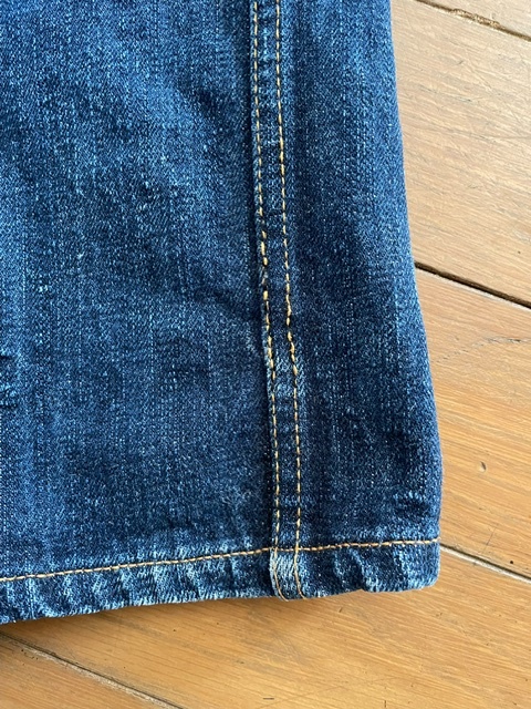 トロフィークロージング　ダブルニー　ナローダートデニム　サイズ３２　TROPHY CLOTHING W KNEE NARROW DIRT DENIM_画像4