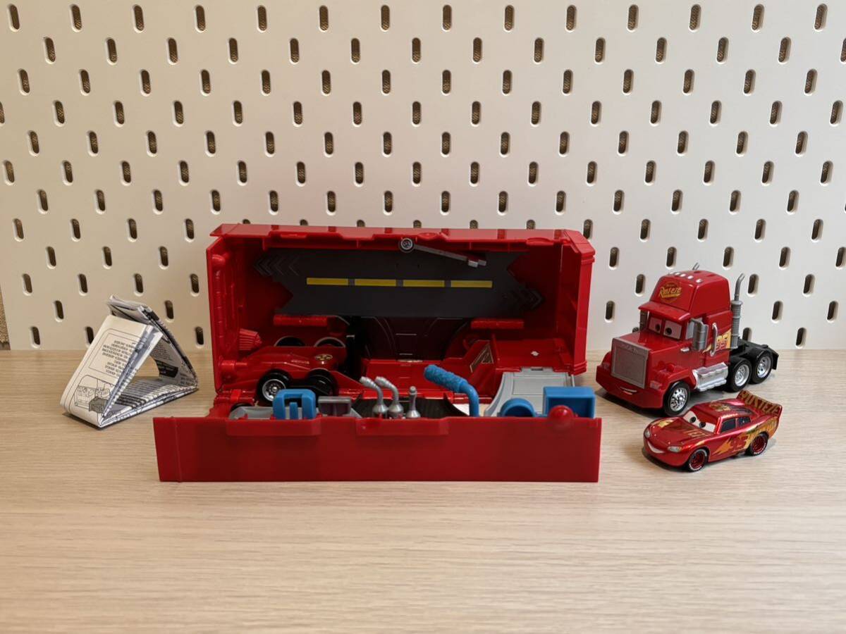 マテル カーズ マックィーン スーパーライナー トラック セット RUST-EZE RACING CENTER LIGHTNING McQUEEN ミニカー MATTEL CARS 95 _画像1