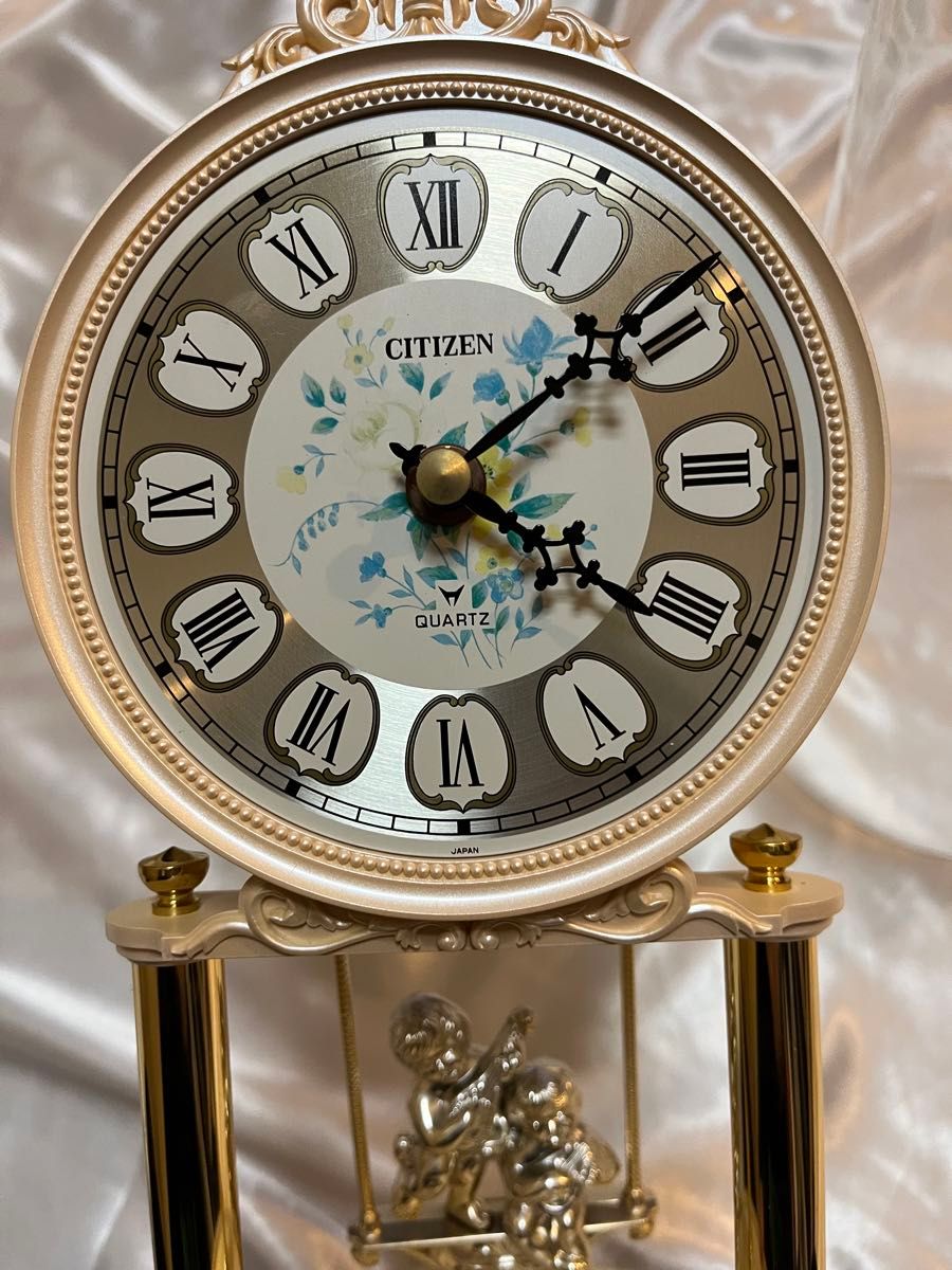 CITIZEN シチズン 置時計 置き時計 振り子時計 インテリア ガラスドーム 時計