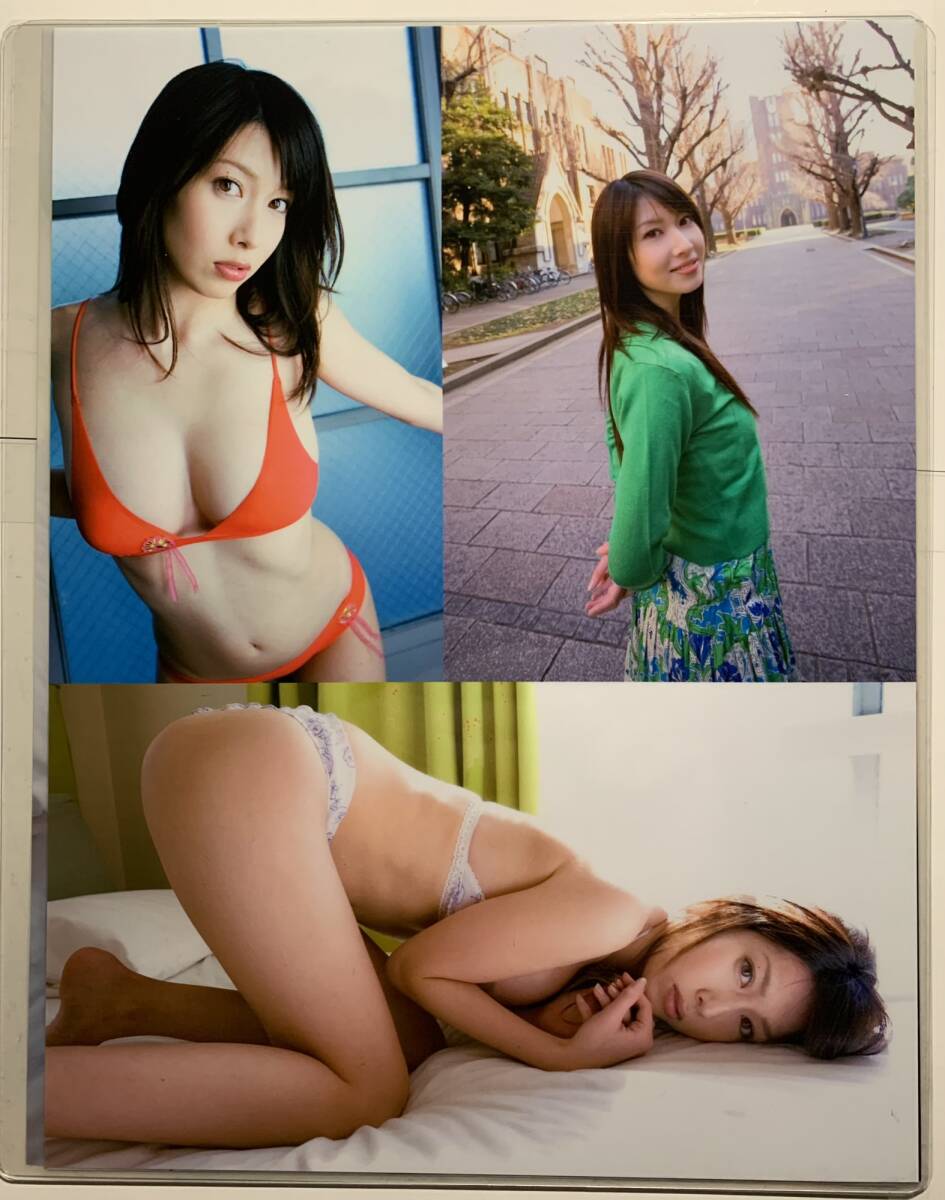 【厚手ラミネート加工】小林恵美　水着　A4変サイズ　雑誌切り抜き ７ページ EXCITER２００７年VOL.15【グラビア】-J1_画像3