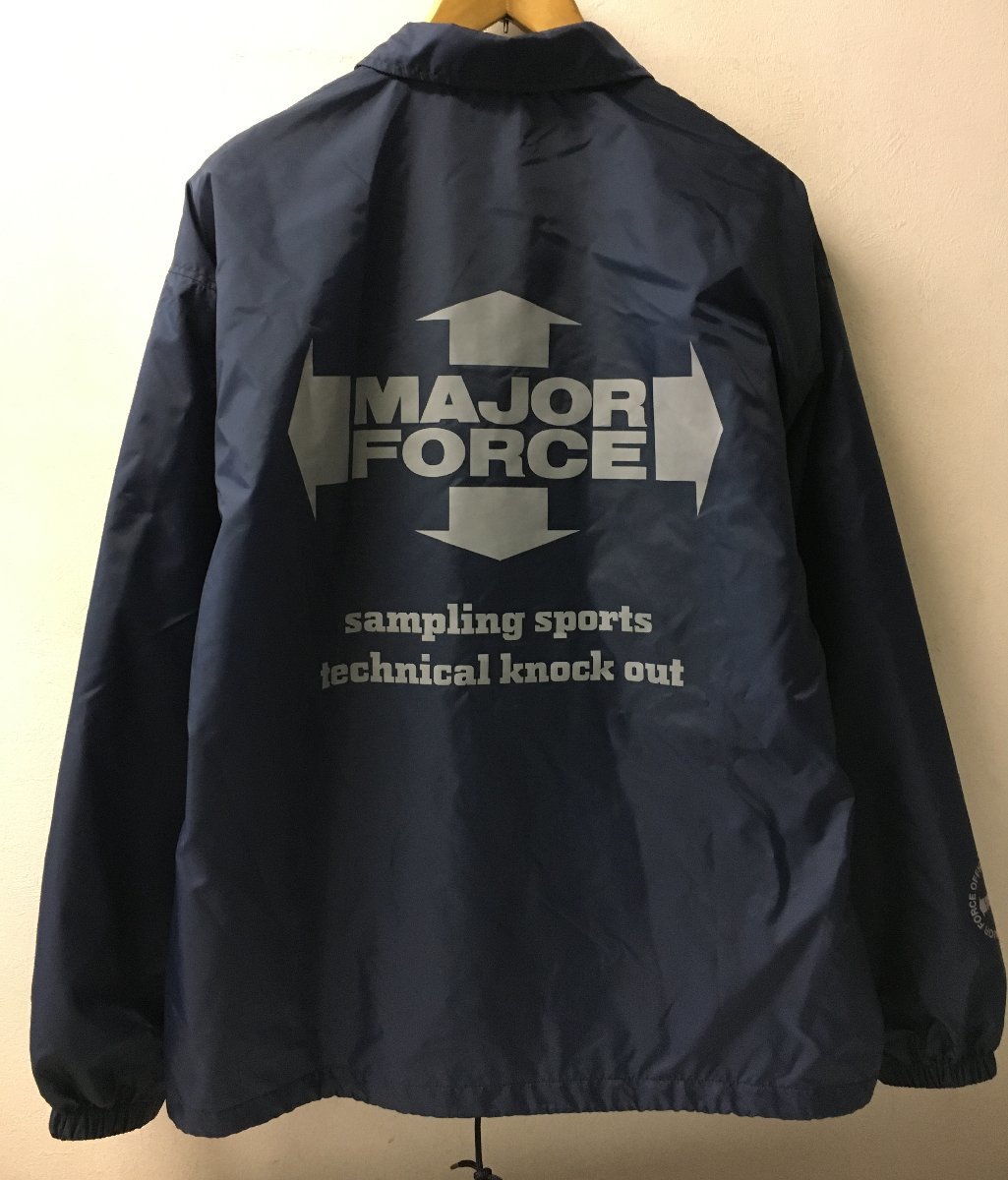 ◆NEIGHBORHOOD ネイバーフッド サイズL 24ss 新品タグ付 NEIGHBORHOOD NH X MAJOR FORCE . WINDBREAKER JACKET コーチジャケット NAVY_画像4