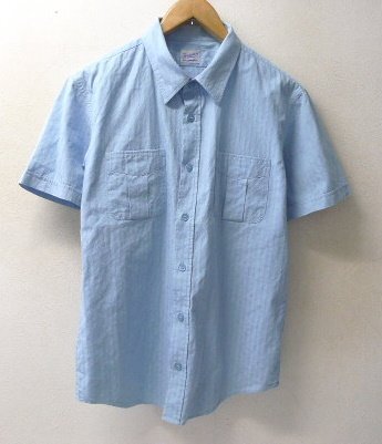 ◆Tenderloin テンダーロイン ジャガード 半袖 ポケット付き シャツ SAX サイズXS 美品_画像1