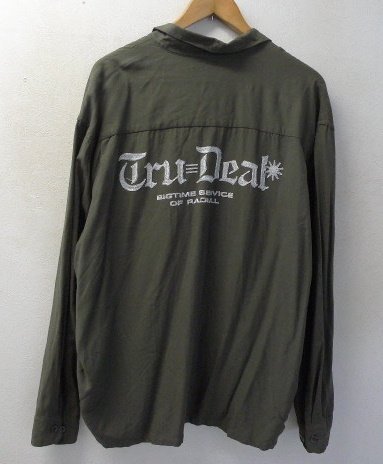 ◆RADIALL ラディアル 23ss TRUE DEAL-OPEN COLLARED SHIRT L/S (Khaki Green) RAD-23SS-SH002-1 オープンカラー　シャツ L カーキ系_画像2