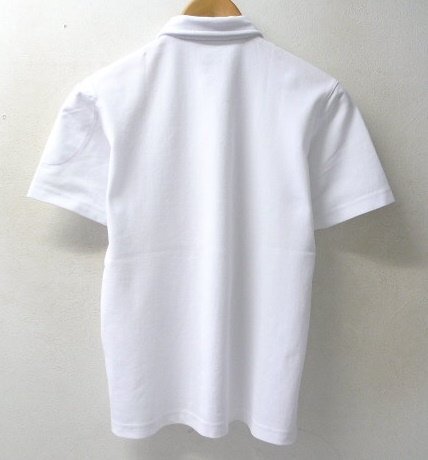 ◆BURTLE バートル 鹿の子 ポケット付き ポロシャツ 白 サイズS 美品の画像2