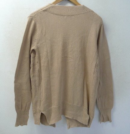 ◆nonnative ノンネイティブ DWELLER CARDIGAN ITALIAN COTTON YARN　ケーブル編み ショール ニット カーディガン ベージュ 0 NN-K2705_画像2