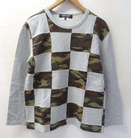 *COMME des GARCONS HOMME DEUX AD2013 Comme des Garcons Homme du camouflage checker Right on s sweat gray size S