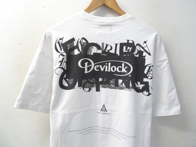 ◆EGO TRIPPING エゴトリッピング devilock デビロック コラボ Tシャツ 白 サイズ48 美　希少_画像3