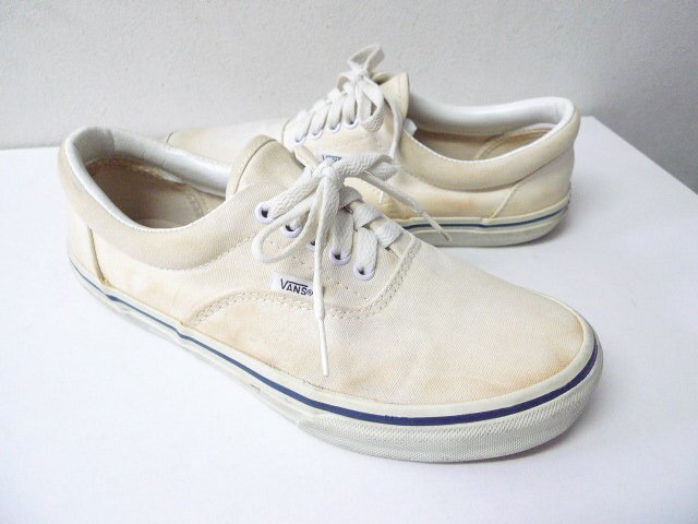 ◆VANS バンズ ERA キャンバス スニーカー 白 サイズ8.5 汚れ使用感あり_画像4