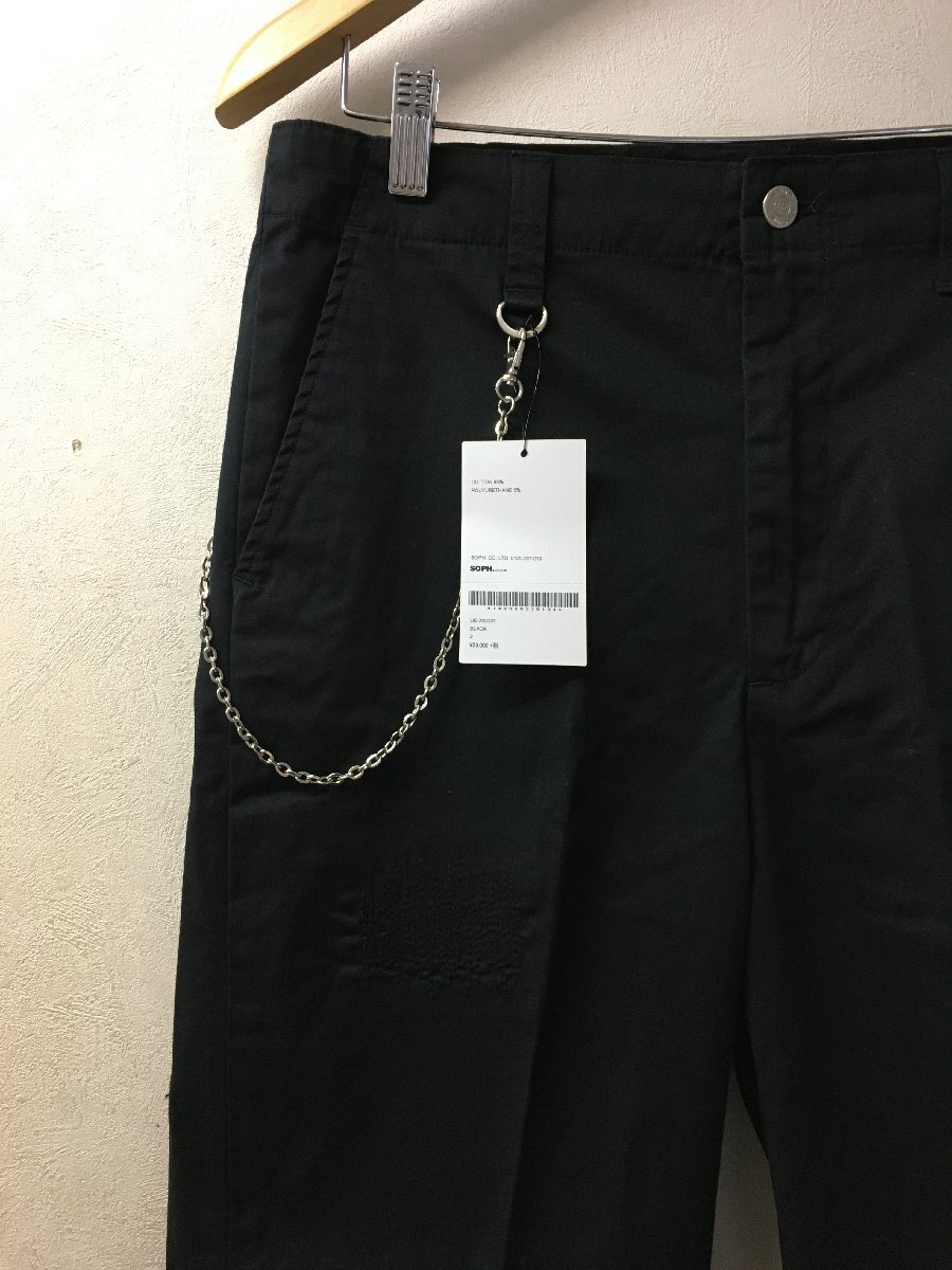 ◆uniform experiment fragment 20aw 新品 ウォレットチェーン付 リペア パンツ 2 REPAIR TAPERED CHINO PANTS 定価31900円 UE-202037_画像4