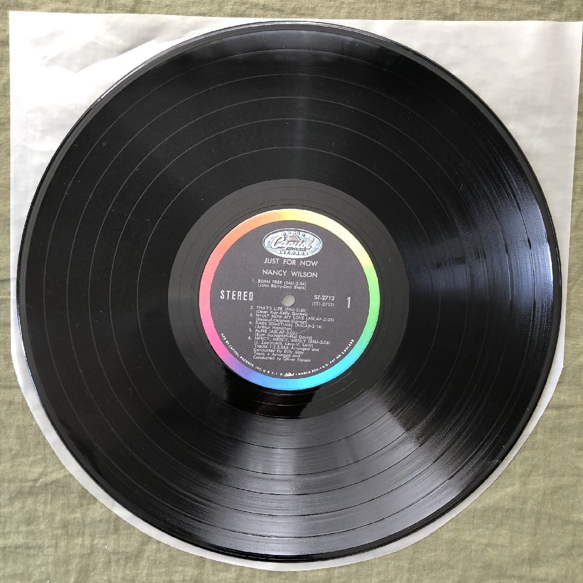 原信夫Collection 美盤 1967年 米国 ST-2712 本国オリジナルリリース盤 ナンシー・ウィルソン Nancy Wilson LPレコード Just For Now_画像9