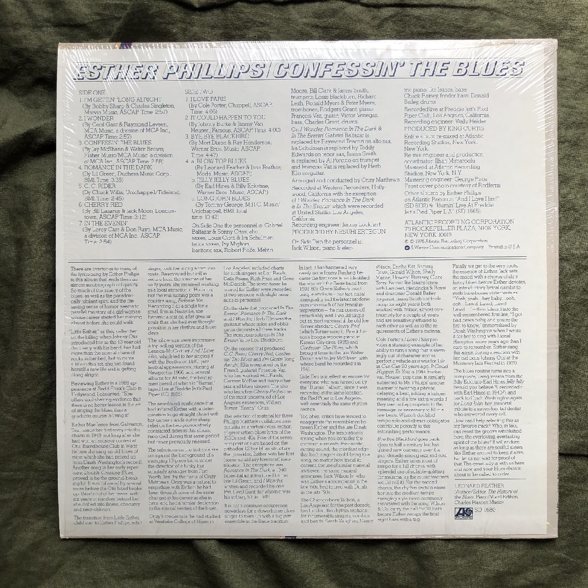 原信夫Collection 傷なし美盤 美ジャケ PR刻印 1976年 米国 本国オリジ盤 Esther Phillips LPレコード Confessin' The Blues: Herb Ellis_画像2